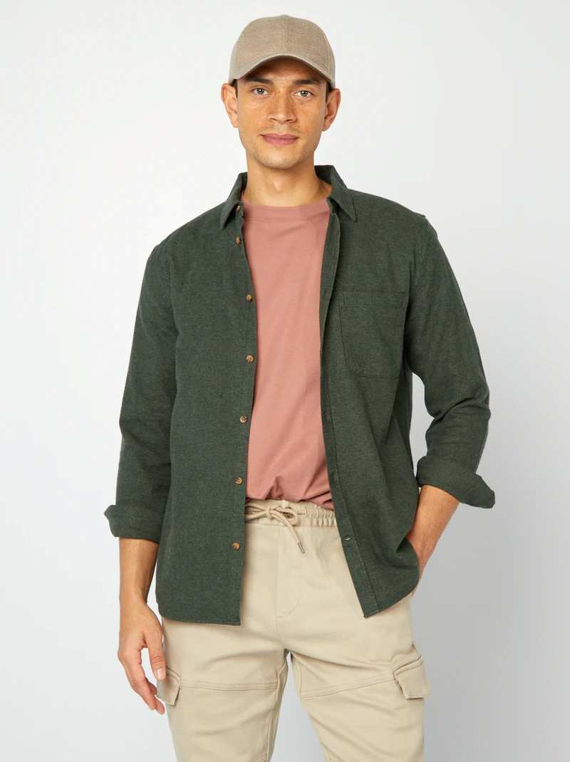 green man overshirt with chest pockets 